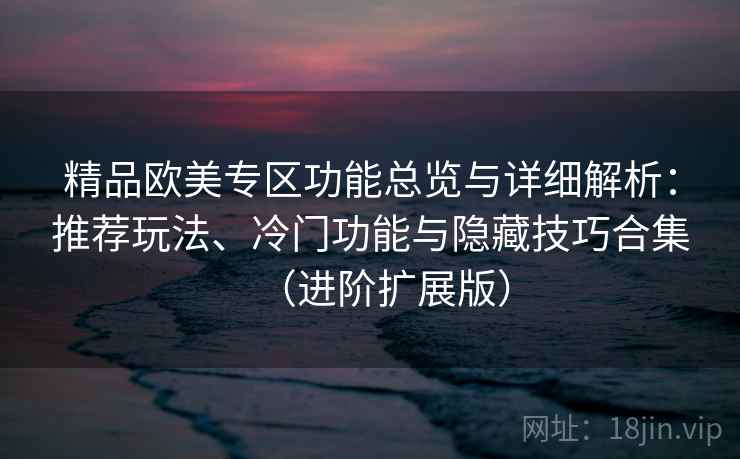 精品欧美专区功能总览与详细解析：推荐玩法、冷门功能与隐藏技巧合集（进阶扩展版）