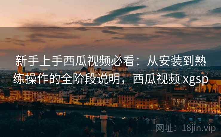 新手上手西瓜视频必看：从安装到熟练操作的全阶段说明，西瓜视频 xgsp