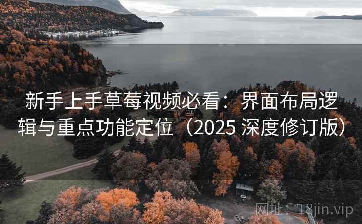 新手上手草莓视频必看：界面布局逻辑与重点功能定位（2025 深度修订版）