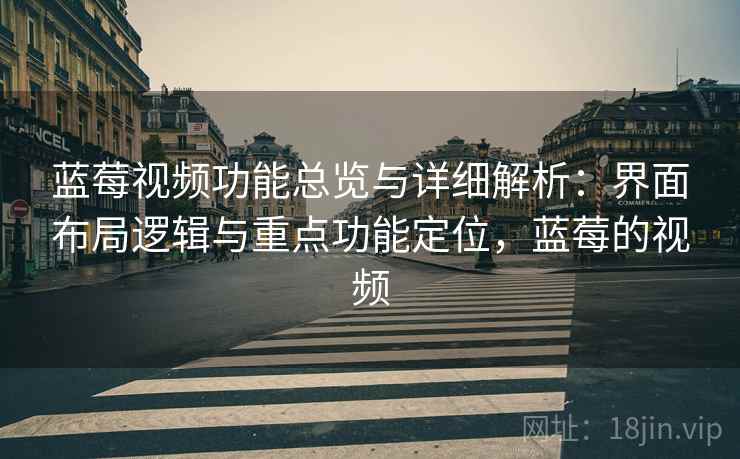 蓝莓视频功能总览与详细解析：界面布局逻辑与重点功能定位，蓝莓的视频