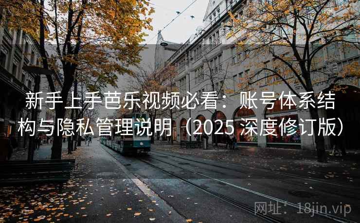 新手上手芭乐视频必看：账号体系结构与隐私管理说明（2025 深度修订版）