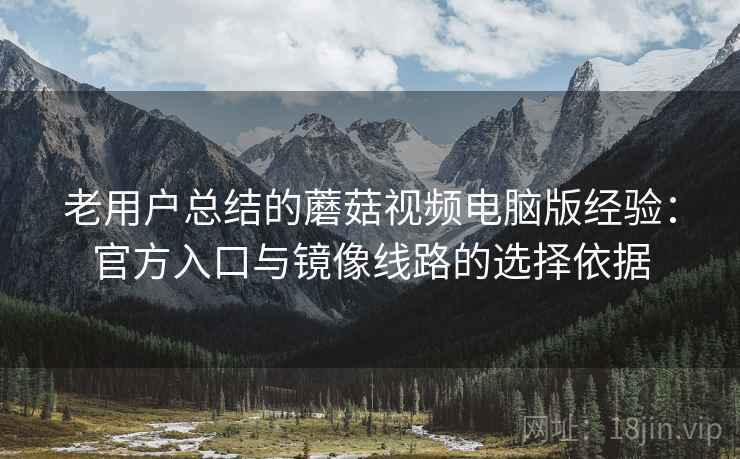 老用户总结的蘑菇视频电脑版经验：官方入口与镜像线路的选择依据