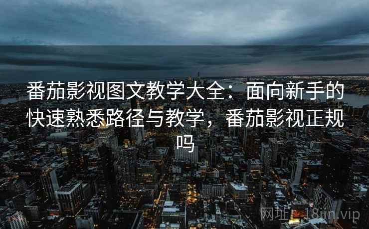 番茄影视图文教学大全：面向新手的快速熟悉路径与教学，番茄影视正规吗
