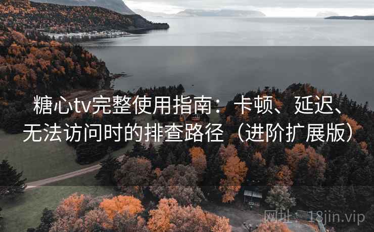 糖心tv完整使用指南：卡顿、延迟、无法访问时的排查路径（进阶扩展版）