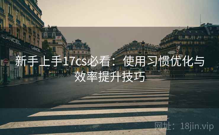 新手上手17cs必看：使用习惯优化与效率提升技巧